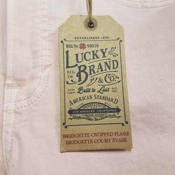 Lucky Brand Jeans Pink Womens 2/26 Bridgette Cropped Flare 7W14571 Denim New - Picture 5 of 8